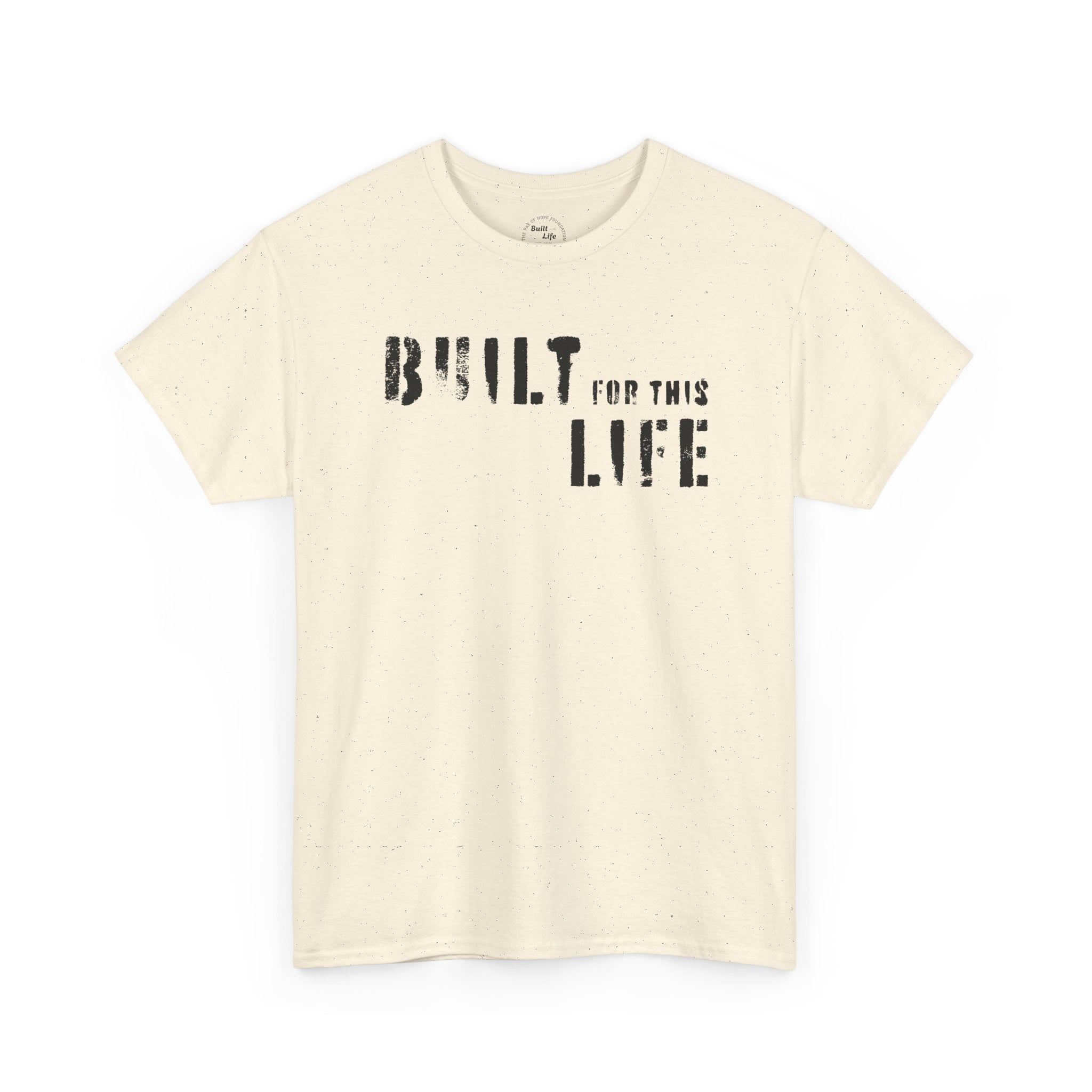 Built for this Life™ Faded Letter Design Unisex Heavy Cotton Tee