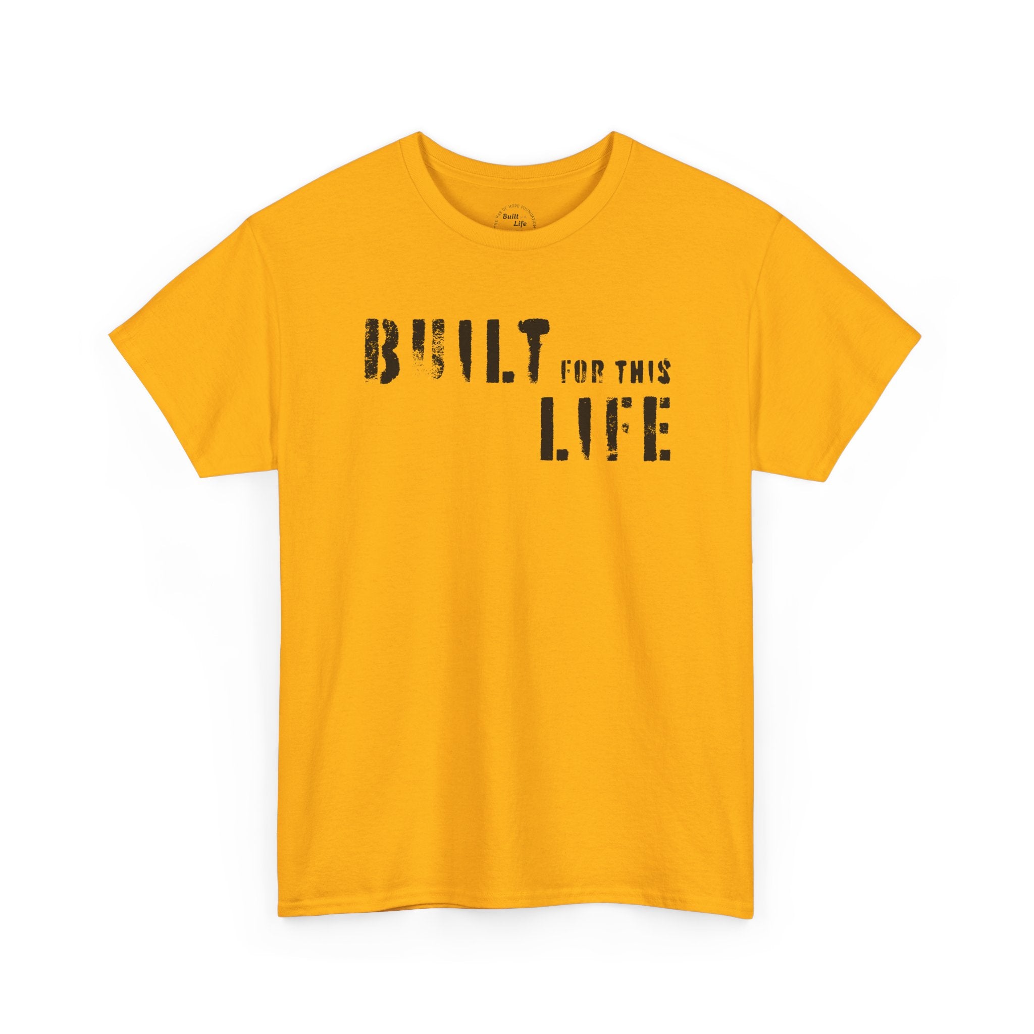 Built for this Life™ Faded Letter Design Unisex Heavy Cotton Tee