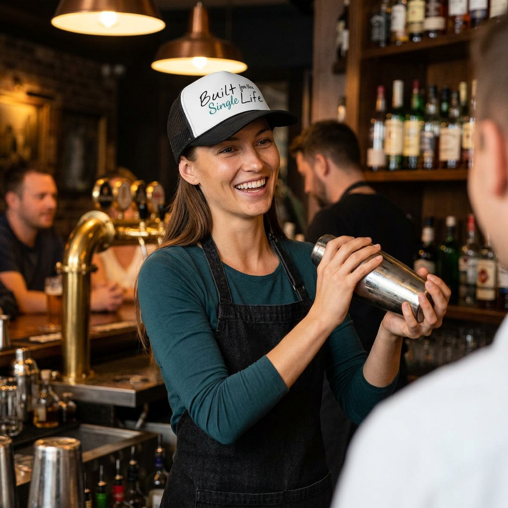 Built for this Life™ Single Life Teal Trucker Cap