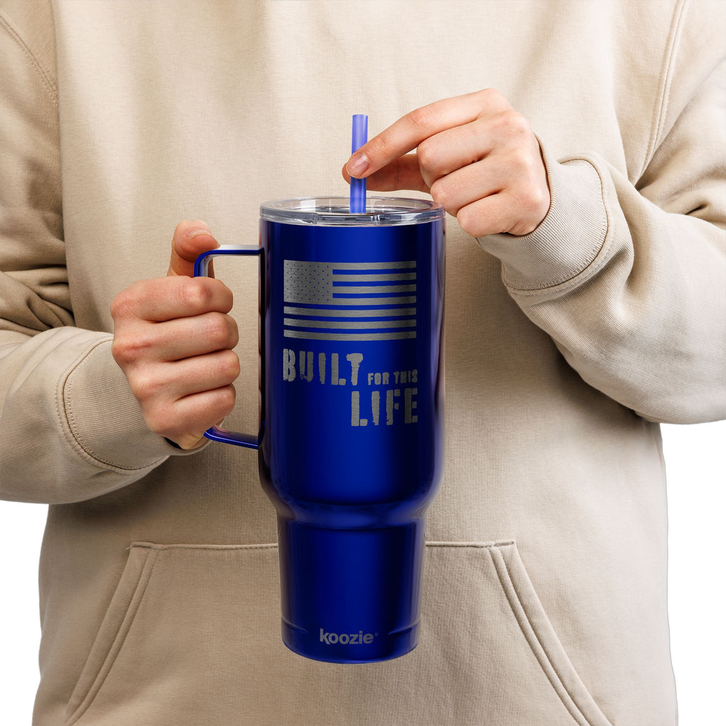 Built for this Life™ Flag Insulated Tumbler with Lid, 40oz (Engraving)